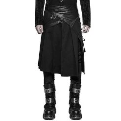 PUNK RAVE Demi-jupe Amovible Punk 'Alatheus' Noire -ALCHEMY GOTHIC shop demi jupe amovible punk alatheus noire 7