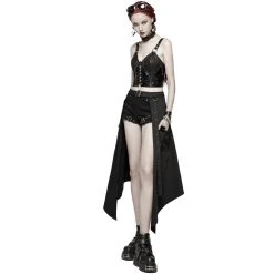 PUNK RAVE Demi-Jupe 'Hegoa' Noire -ALCHEMY GOTHIC shop demi jupe hegoa noire 6