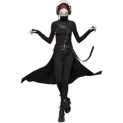 PUNK RAVE Demi-Jupe 'Hegoa' Noire -ALCHEMY GOTHIC shop demi jupe hegoa noire 7