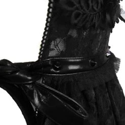 Eva Lady Déshabillé 'Romantic Goth' En Dentelle Noire -ALCHEMY GOTHIC shop deshabille romantic goth en dentelle noire 11