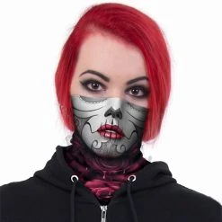 Spiral Direct Foulard Multifonctions 'Blood Rose' Noir