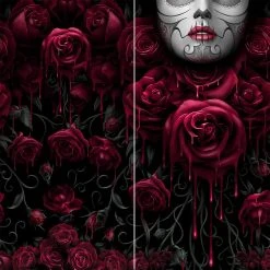 Spiral Direct Foulard Multifonctions 'Blood Rose' Noir -ALCHEMY GOTHIC shop foulard multifonctions blood rose noir 3