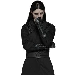 ALCHEMY GOTHIC shop -ALCHEMY GOTHIC shop gants gothiques pour hommes nostromo noirs 1