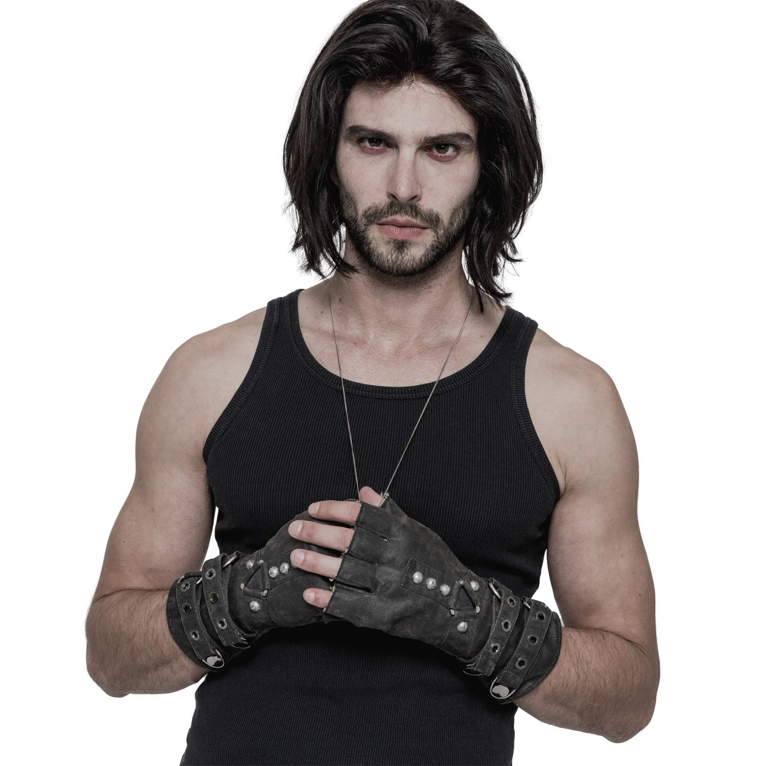 PUNK RAVE Gants 'Mad Max' Gris 4 PUNK RAVE Gants 'Mad Max' Gris – Image 2