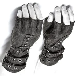 PUNK RAVE Gants 'Mad Max' Gris