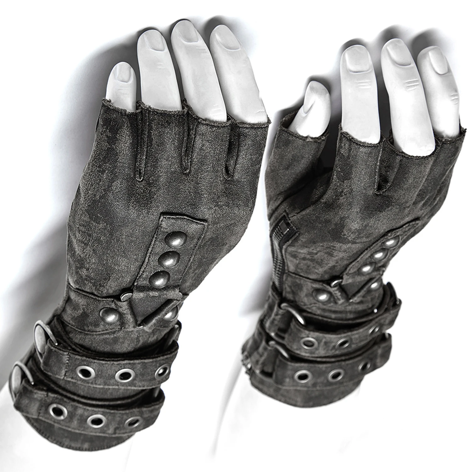 PUNK RAVE Gants 'Mad Max' Gris 10 PUNK RAVE Gants 'Mad Max' Gris – Image 8