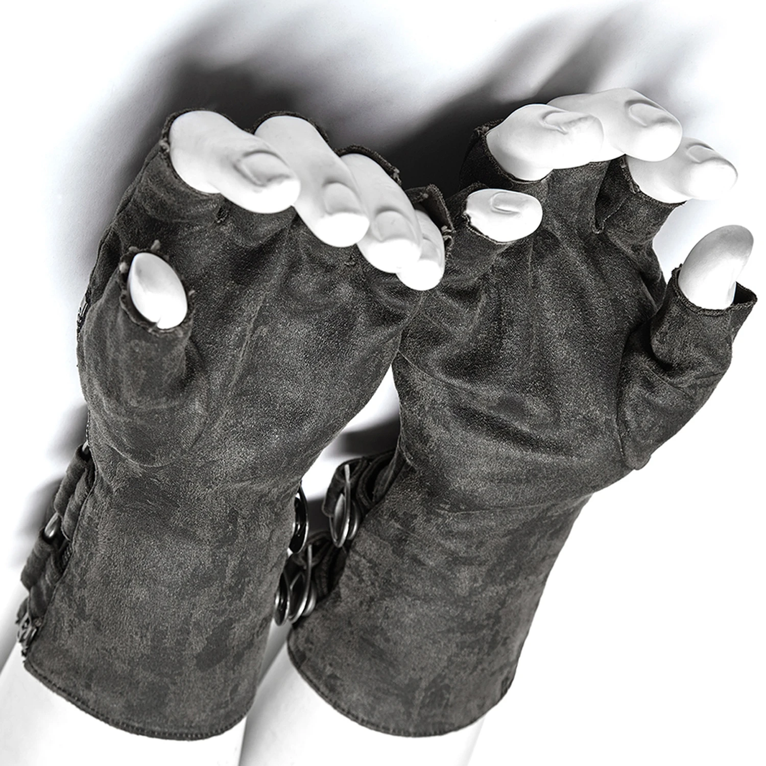 PUNK RAVE Gants 'Mad Max' Gris 11 PUNK RAVE Gants 'Mad Max' Gris – Image 9