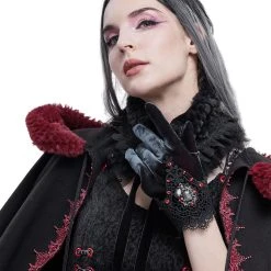 DEVIL FASHION Gants 'Red Diamond' Bordeaux -ALCHEMY GOTHIC shop gants red diamond bordeaux 3