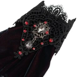 DEVIL FASHION Gants 'Red Diamond' Bordeaux -ALCHEMY GOTHIC shop gants red diamond bordeaux 6