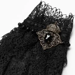 PUNK RAVE Gants Steampunk 'Eulalie' En Dentelle Noire -ALCHEMY GOTHIC shop gants steampunk eulalie en dentelle noire 7