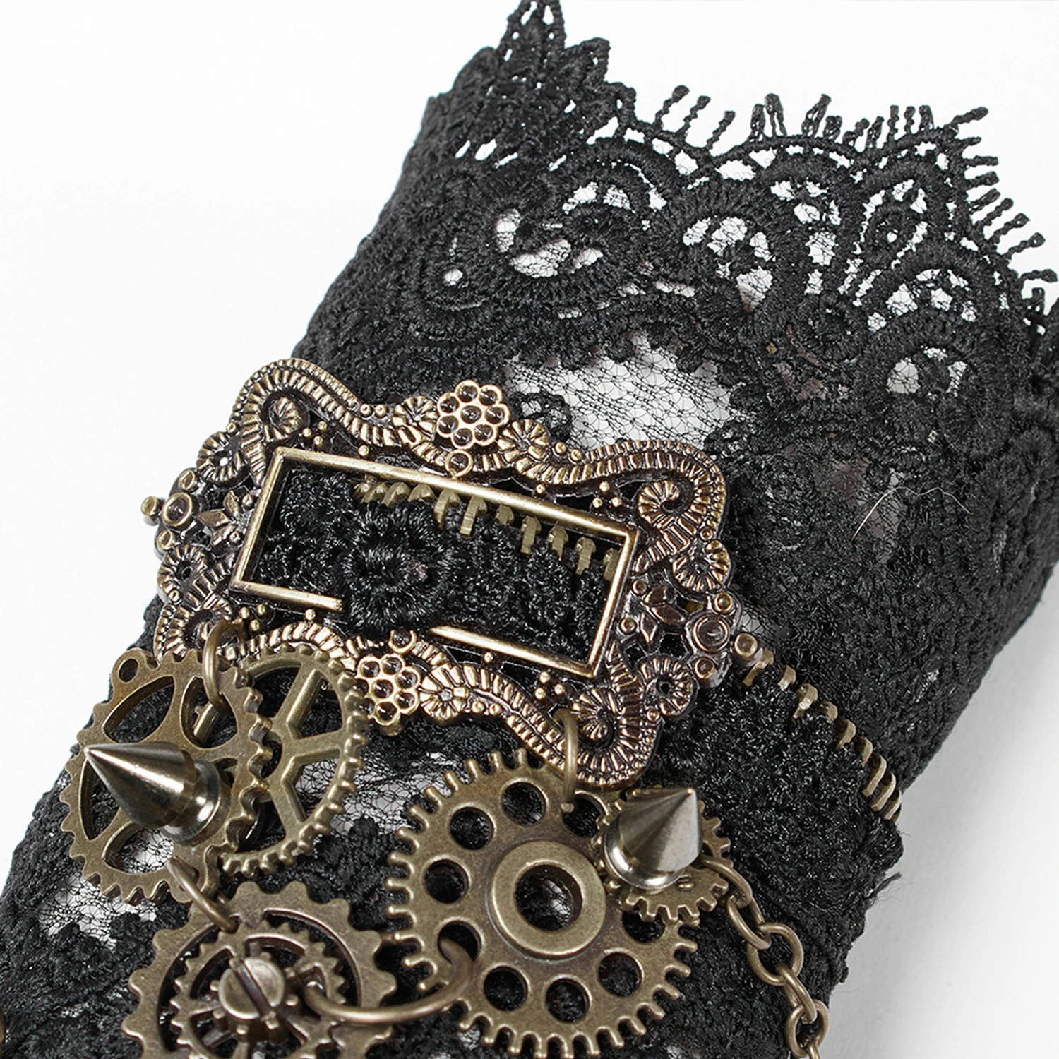 PUNK RAVE Gants Steampunk 'Gears And Spikes' En Dentelle 9 PUNK RAVE Gants Steampunk 'Gears And Spikes' En Dentelle – Image 7