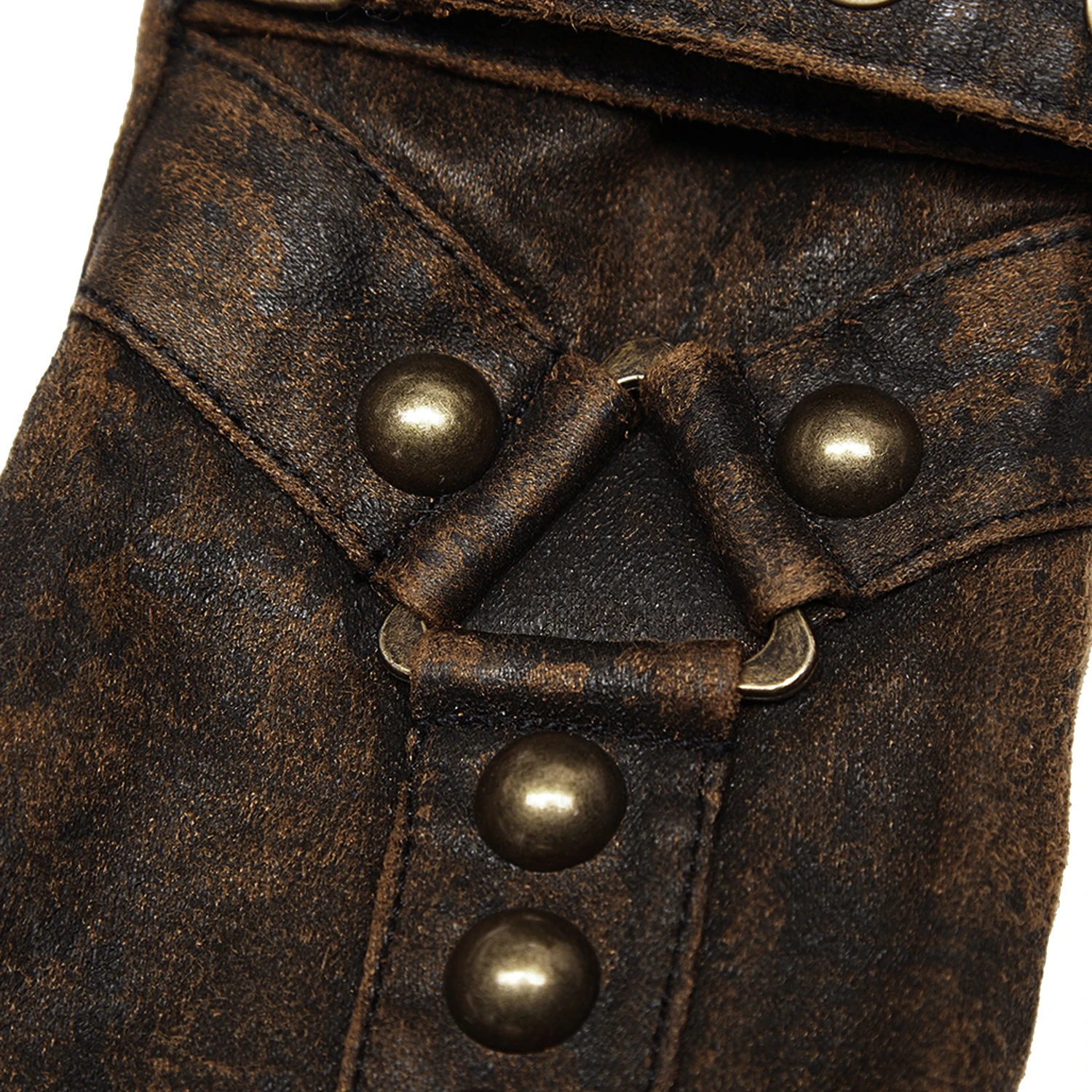 PUNK RAVE Gants Steampunk 'Mad Max' Marrons 11 PUNK RAVE Gants Steampunk 'Mad Max' Marrons – Image 9