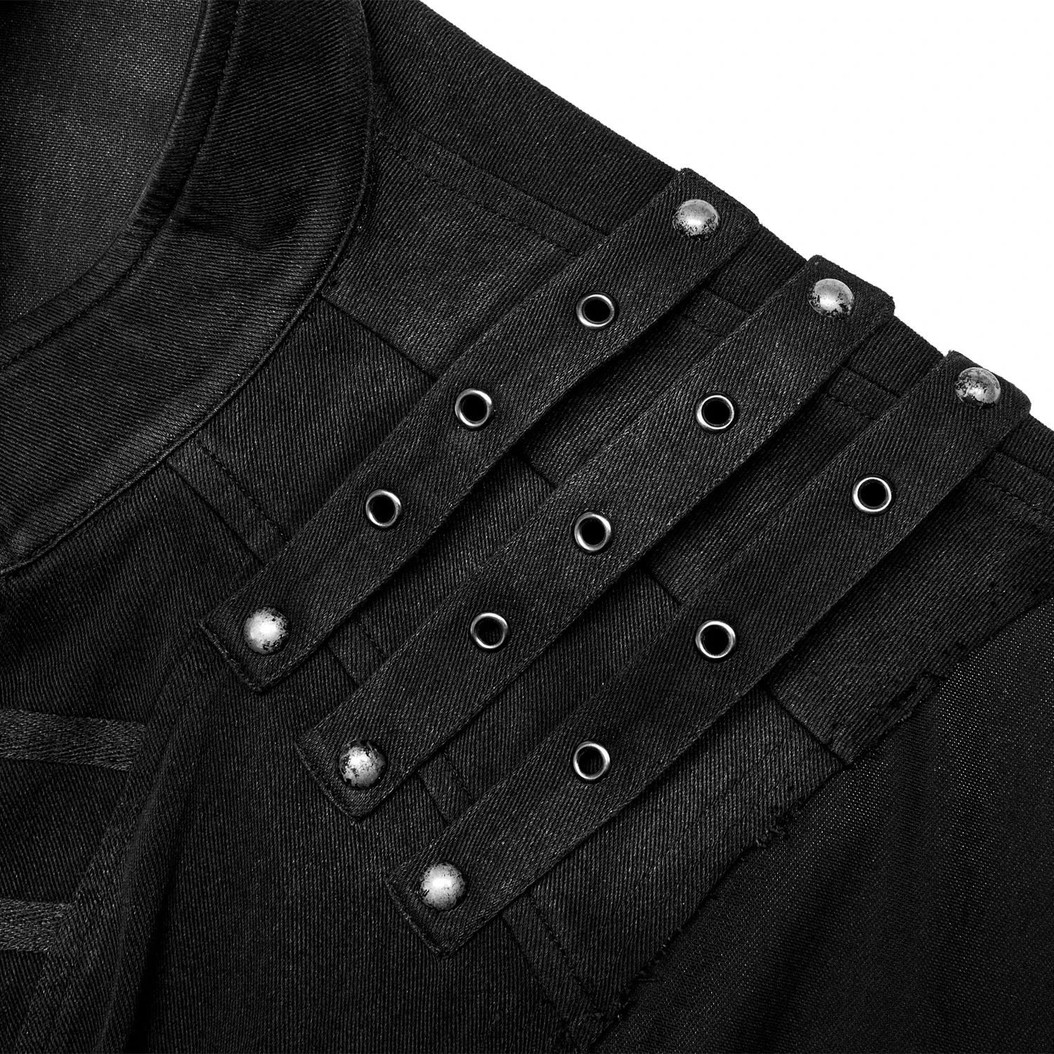 PUNK RAVE Gilet à Glissière Asymétrique 'Xanthus' Noir 15 PUNK RAVE Gilet à Glissière Asymétrique 'Xanthus' Noir – Image 13