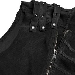 PUNK RAVE Gilet à Glissière Asymétrique 'Xanthus' Noir 30 PUNK RAVE Gilet à Glissière Asymétrique 'Xanthus' Noir -ALCHEMY GOTHIC shop gilet a glissiere asymetrique xanthus noir 13