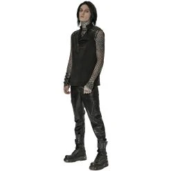 PUNK RAVE Gilet à Glissière Asymétrique 'Xanthus' Noir 23 PUNK RAVE Gilet à Glissière Asymétrique 'Xanthus' Noir -ALCHEMY GOTHIC shop gilet a glissiere asymetrique xanthus noir 6