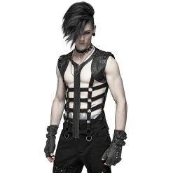 PUNK RAVE Gilet 'Apocalypse' Noir -ALCHEMY GOTHIC shop gilet apocalypse noir 3