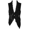PUNK RAVE Gilet Asymétrique 'Decadent Grintalon' Noir