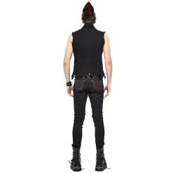 DEVIL FASHION Gilet 'Distressed Heavy Metal' Noir 32 DEVIL FASHION Gilet 'Distressed Heavy Metal' Noir -ALCHEMY GOTHIC shop gilet distressed heavy metal noir 10