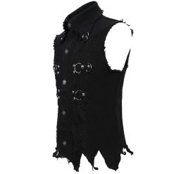 DEVIL FASHION Gilet 'Distressed Heavy Metal' Noir 30 DEVIL FASHION Gilet 'Distressed Heavy Metal' Noir -ALCHEMY GOTHIC shop gilet distressed heavy metal noir 8