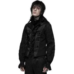PUNK RAVE Gilet 'Gothic Noble Jacquard' Noir 19 PUNK RAVE Gilet 'Gothic Noble Jacquard' Noir -ALCHEMY GOTHIC shop gilet gothic noble jacquard noir 3