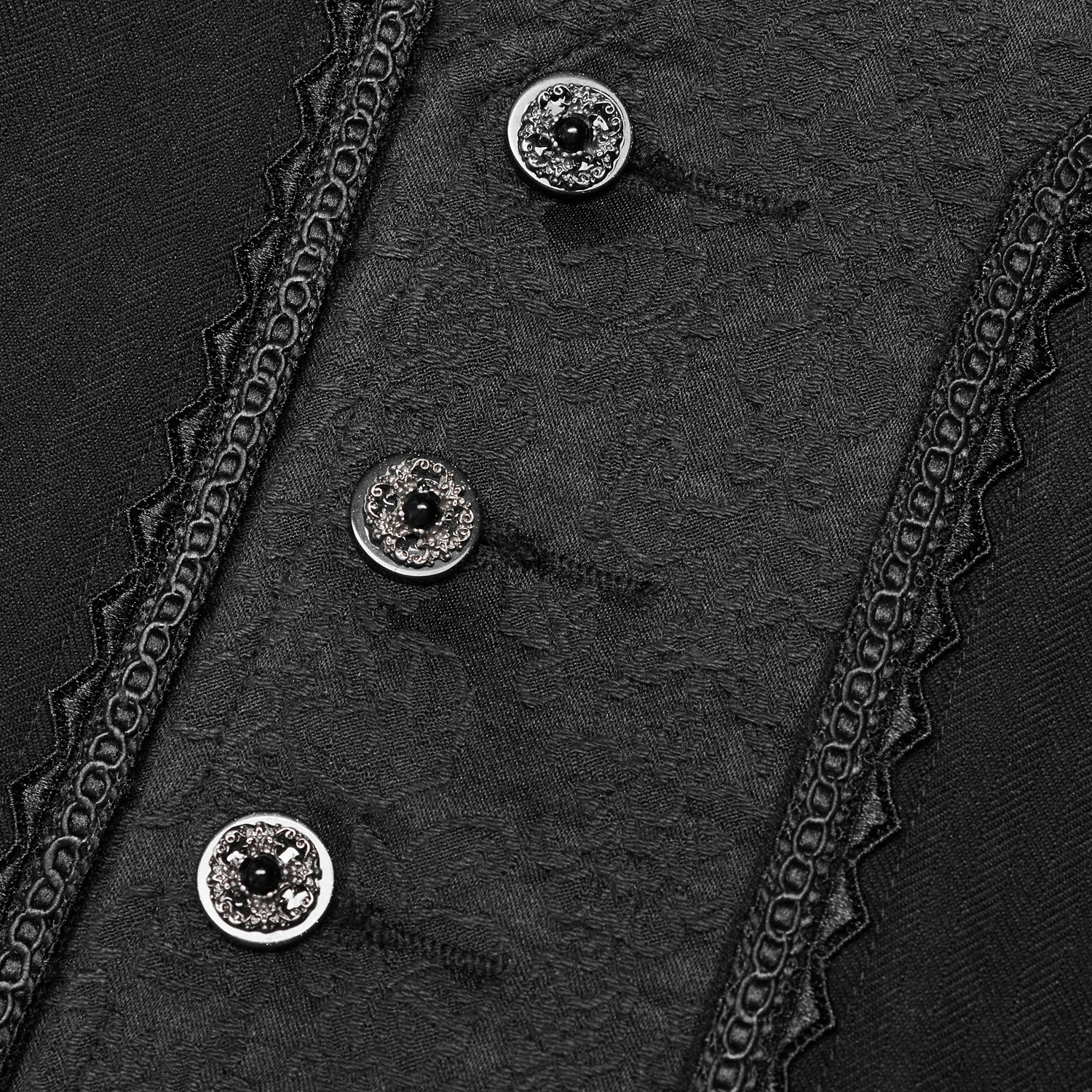 PUNK RAVE Gilet 'Gothic Patchwork' Noir 11 PUNK RAVE Gilet 'Gothic Patchwork' Noir – Image 9