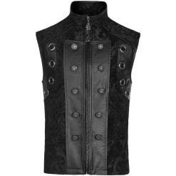 PUNK RAVE Gilet Gothique 'Arius' Noir