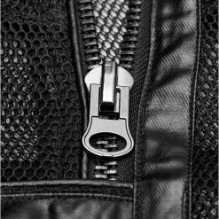 PUNK RAVE Gilet Gothique 'MeshMachine' Noir -ALCHEMY GOTHIC shop gilet gothique meshmachine noir 9