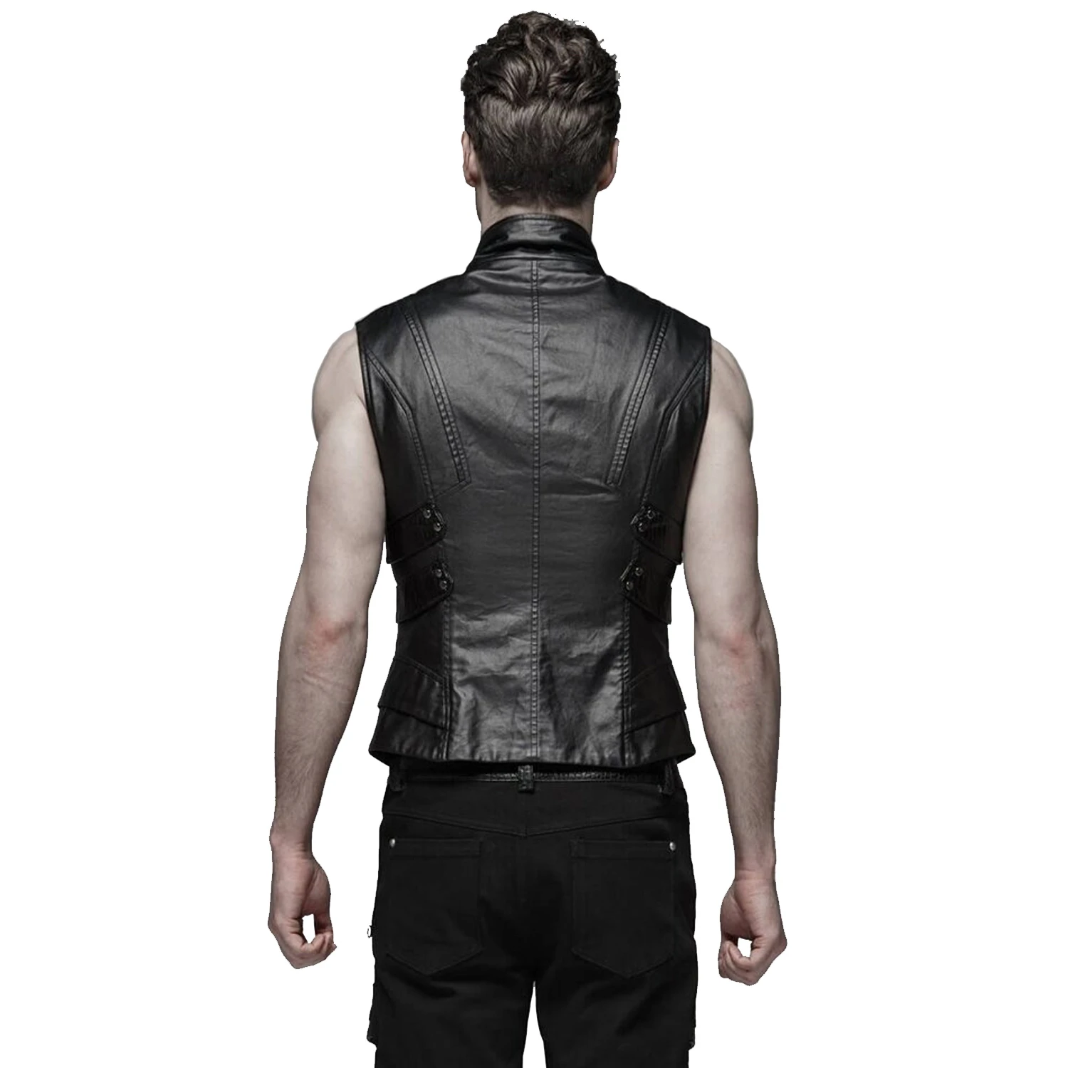 PUNK RAVE Gilet Gothique 'Orkus' Noir 5 PUNK RAVE Gilet Gothique 'Orkus' Noir – Image 3