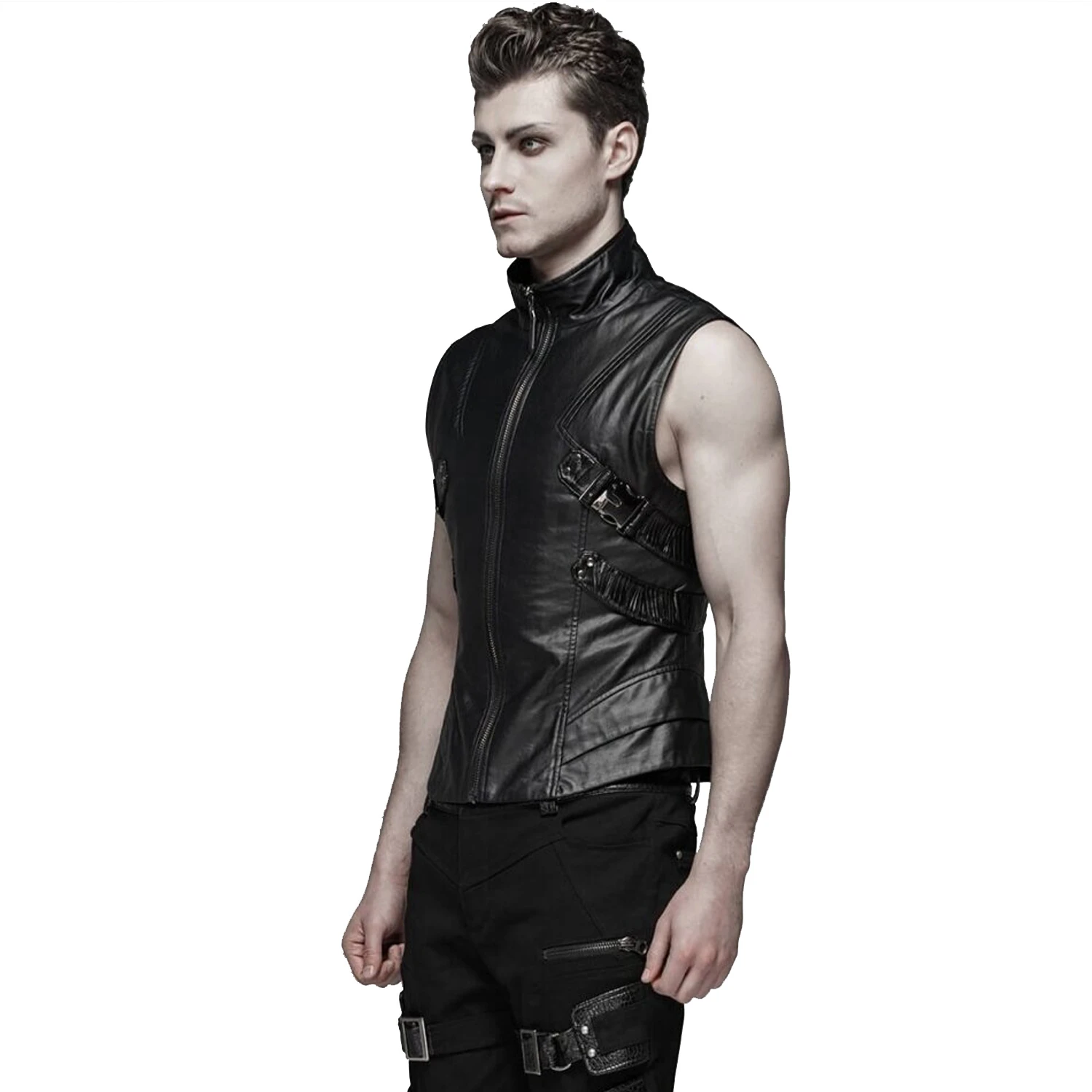 PUNK RAVE Gilet Gothique 'Orkus' Noir 6 PUNK RAVE Gilet Gothique 'Orkus' Noir – Image 4