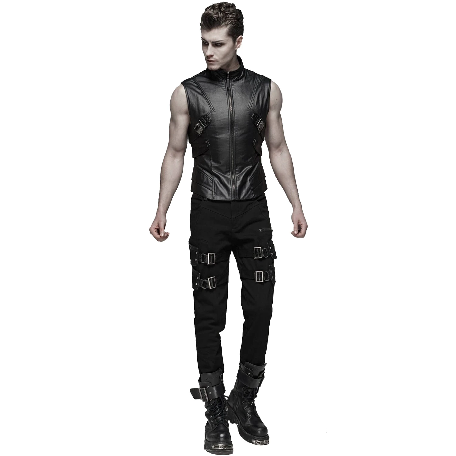PUNK RAVE Gilet Gothique 'Orkus' Noir 7 PUNK RAVE Gilet Gothique 'Orkus' Noir – Image 5