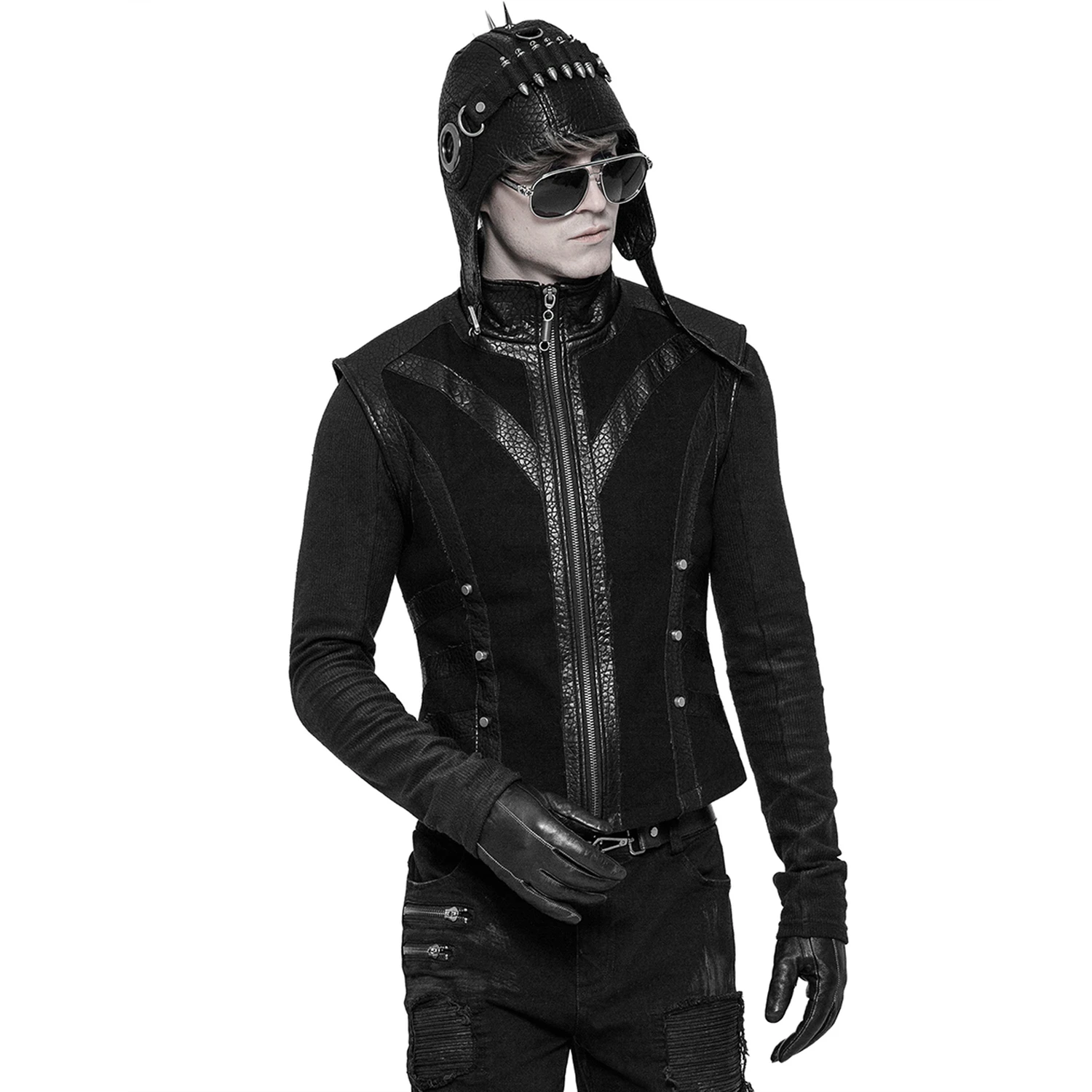 PUNK RAVE Gilet Gothique 'Panzer' Noir 7 PUNK RAVE Gilet Gothique 'Panzer' Noir – Image 5