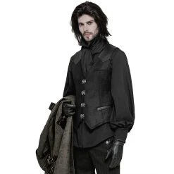 PUNK RAVE Gilet Gothique 'Taurus' Noir 24 PUNK RAVE Gilet Gothique 'Taurus' Noir -ALCHEMY GOTHIC shop gilet gothique taurus noir 10