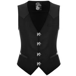 PUNK RAVE Gilet Gothique 'Taurus' Noir