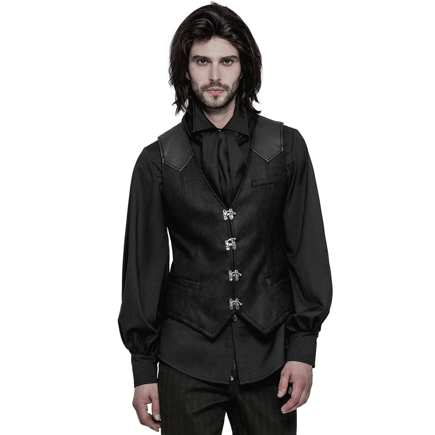 PUNK RAVE Gilet Gothique 'Taurus' Noir 7 PUNK RAVE Gilet Gothique 'Taurus' Noir – Image 5