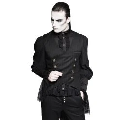 PUNK RAVE Gilet Gothique Victorien 'Cagliostro' Noir -ALCHEMY GOTHIC shop gilet gothique victorien cagliostro noir 4