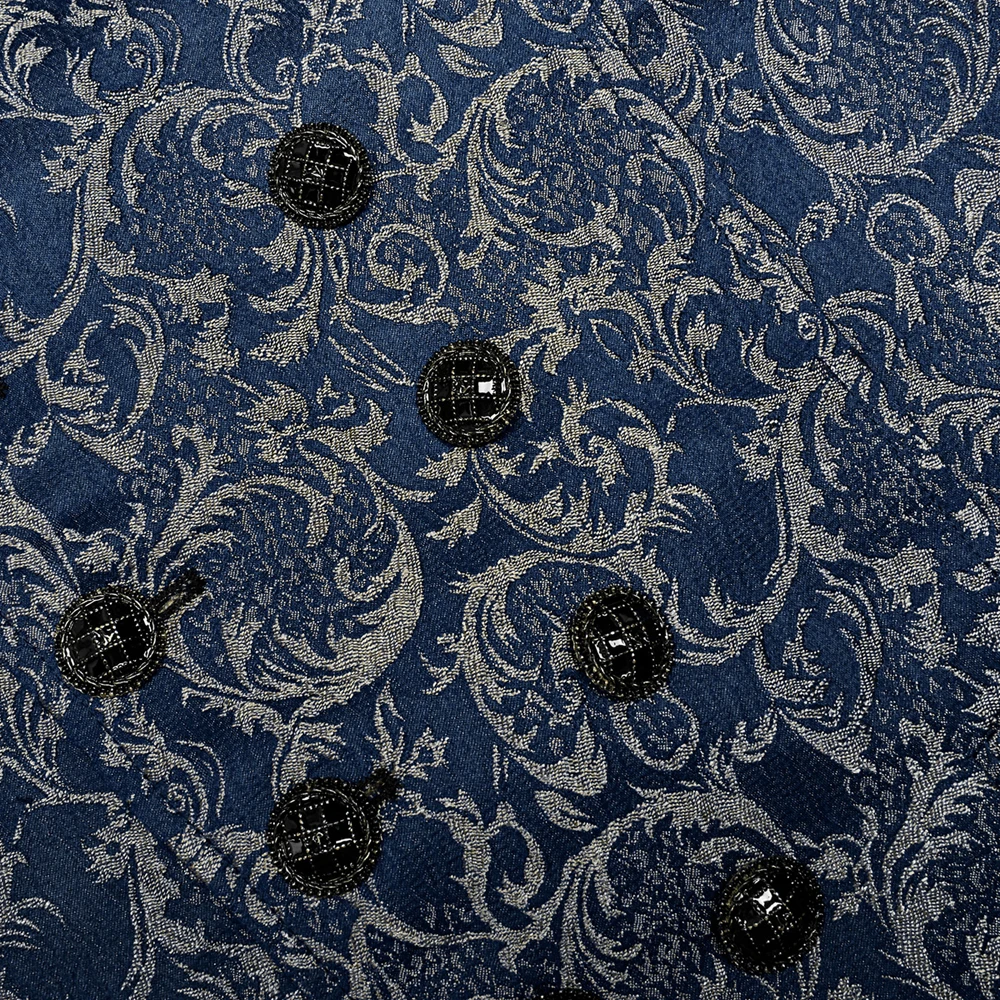 PUNK RAVE Gilet 'Lycidas' En Jacquard Bleu 14 PUNK RAVE Gilet 'Lycidas' En Jacquard Bleu – Image 12