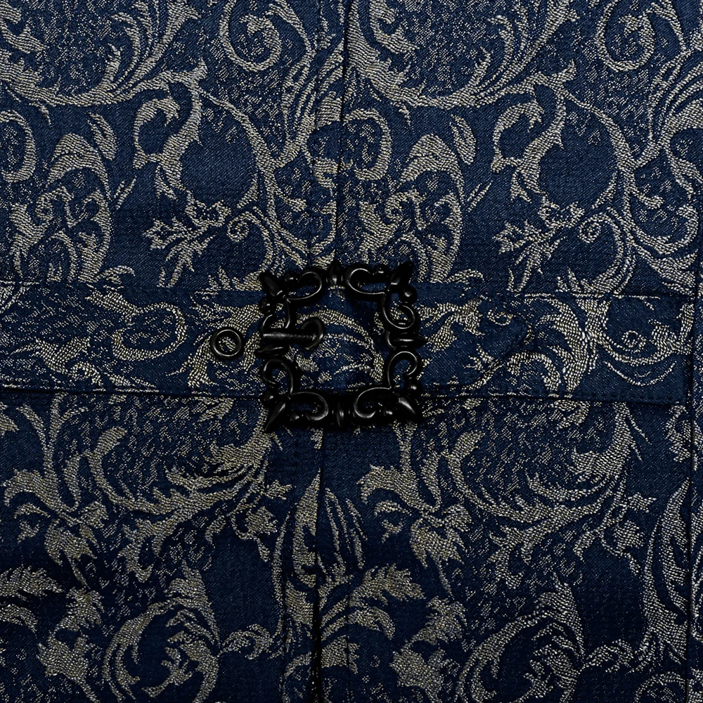 PUNK RAVE Gilet 'Lycidas' En Jacquard Bleu 15 PUNK RAVE Gilet 'Lycidas' En Jacquard Bleu – Image 13