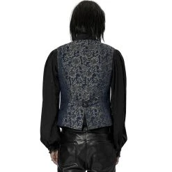 PUNK RAVE Gilet 'Lycidas' En Jacquard Bleu 18 PUNK RAVE Gilet 'Lycidas' En Jacquard Bleu -ALCHEMY GOTHIC shop gilet lycidas en jacquard bleu 2
