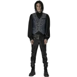 PUNK RAVE Gilet 'Lycidas' En Jacquard Bleu 20 PUNK RAVE Gilet 'Lycidas' En Jacquard Bleu -ALCHEMY GOTHIC shop gilet lycidas en jacquard bleu 4