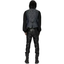 PUNK RAVE Gilet 'Lycidas' En Jacquard Bleu 21 PUNK RAVE Gilet 'Lycidas' En Jacquard Bleu -ALCHEMY GOTHIC shop gilet lycidas en jacquard bleu 5
