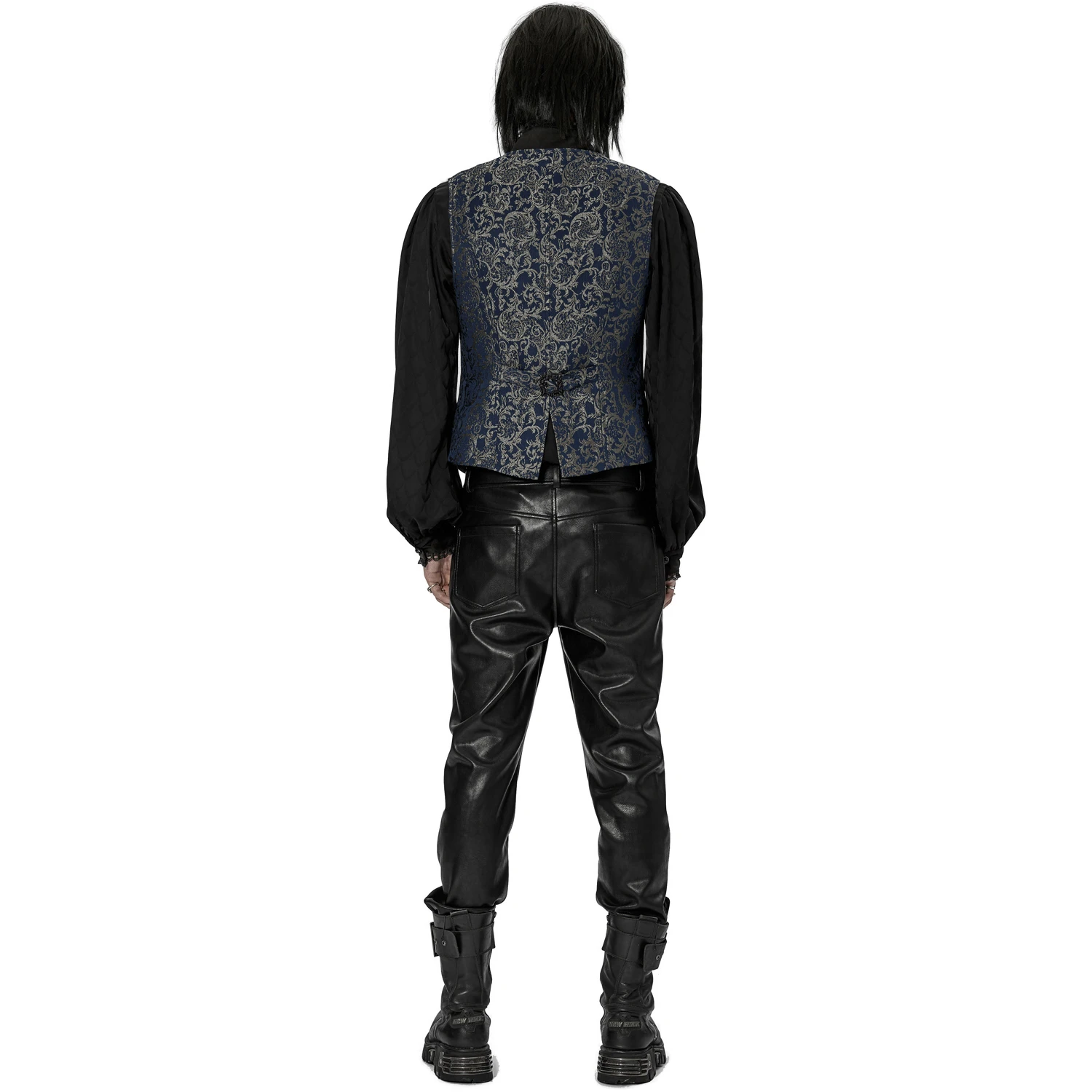 PUNK RAVE Gilet 'Lycidas' En Jacquard Bleu 8 PUNK RAVE Gilet 'Lycidas' En Jacquard Bleu – Image 6
