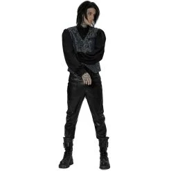 PUNK RAVE Gilet 'Lycidas' En Jacquard Bleu 22 PUNK RAVE Gilet 'Lycidas' En Jacquard Bleu -ALCHEMY GOTHIC shop gilet lycidas en jacquard bleu 6