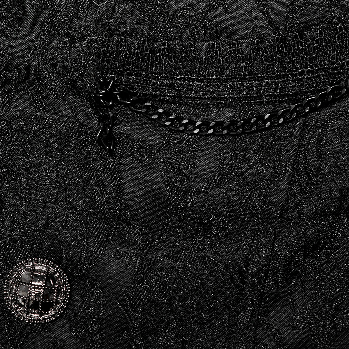 PUNK RAVE Gilet 'Lycidas' En Jacquard Noir 13 PUNK RAVE Gilet 'Lycidas' En Jacquard Noir – Image 11