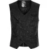 PUNK RAVE Gilet 'Lycidas' En Jacquard Noir -ALCHEMY GOTHIC shop gilet lycidas en jacquard noir