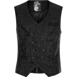 PUNK RAVE Gilet 'Lycidas' En Jacquard Noir