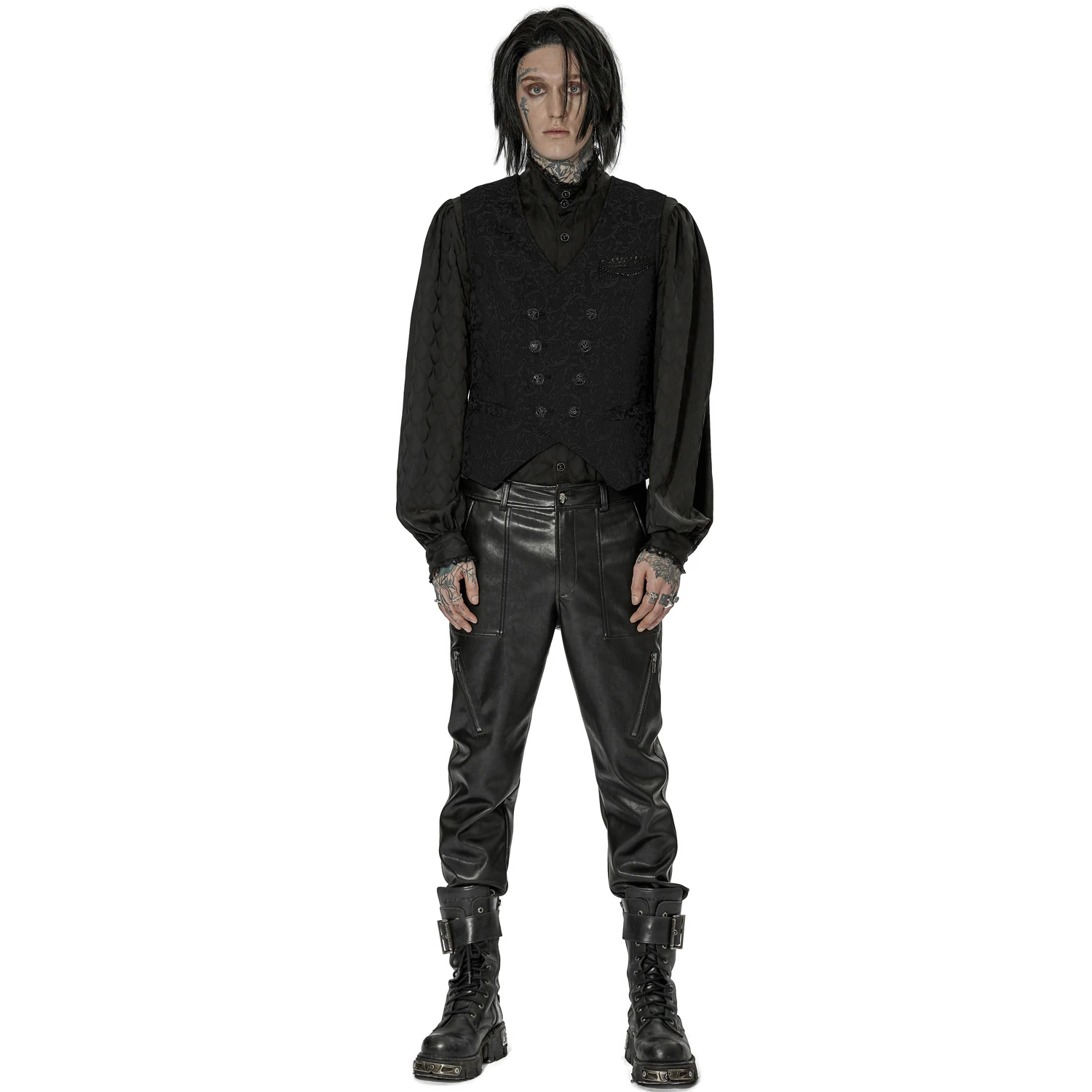 PUNK RAVE Gilet 'Lycidas' En Jacquard Noir 7 PUNK RAVE Gilet 'Lycidas' En Jacquard Noir – Image 5