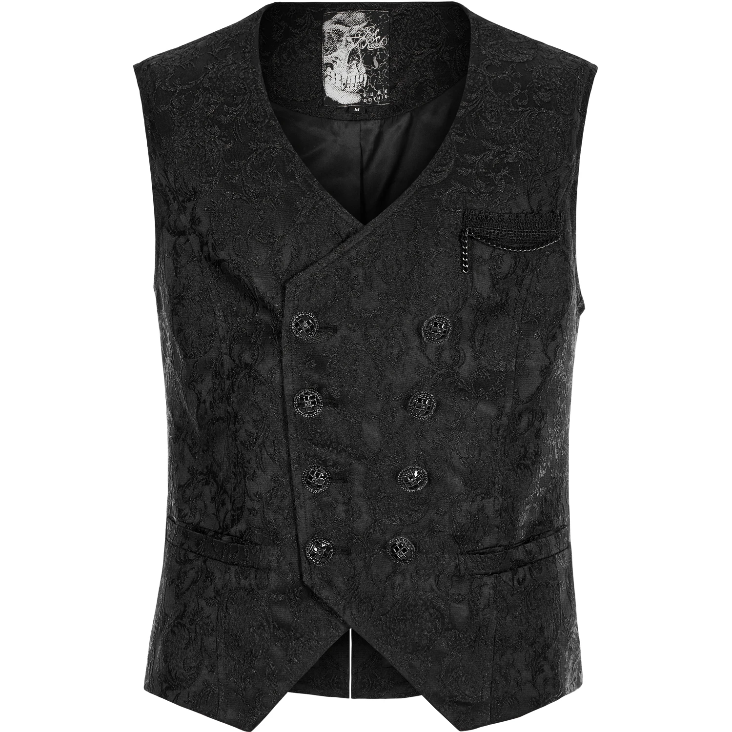 PUNK RAVE Gilet 'Lycidas' En Jacquard Noir 10 PUNK RAVE Gilet 'Lycidas' En Jacquard Noir – Image 8
