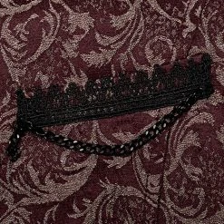 PUNK RAVE Gilet 'Lycidas' En Jacquard Rouge -ALCHEMY GOTHIC shop gilet lycidas en jacquard rouge 9