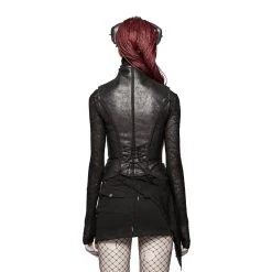 PUNK RAVE Gilet Underbust Steampunk 'Nereid' Noir -ALCHEMY GOTHIC shop gilet underbust steampunk nereid noir 2