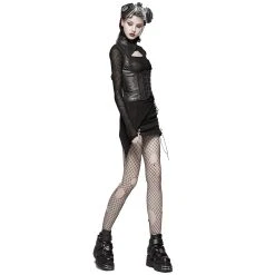 PUNK RAVE Gilet Underbust Steampunk 'Nereid' Noir -ALCHEMY GOTHIC shop gilet underbust steampunk nereid noir 7